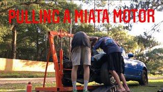 Pulling a Miata motor & wiring harness part 1