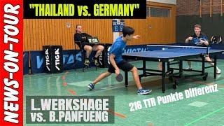 (HLL 2-2) Leon Werkshage (GER) vs. Bhude Panfueng (THA) TT-Landesliga. Bergneustadt vs St. Augustin