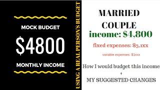 MOCK BUDGET WITH ME: $4,800 Monthly Income | Married Couple | December Mock Budget | KeAmber Vaughn