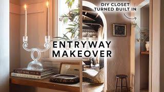 SMALL ENTRYWAY MAKEOVER *DIY Built In Closet & Storage*
