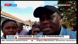 Nairobi Senator Aspirant Johnson Sakaja exercises his constitutional right to vote under Jubilee