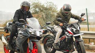 2025 Apache RR310 VS Pulsar NS400Z | First Time on YouTube!