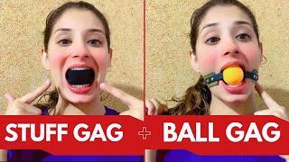 Stuff gag with socks + Ball Gag Challenge |most requested video| #aqsaadil #challenge #gag #stuff