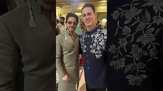 Finally John Cena Meets Shah Rukh Khan At Ambani's Weeding #shorts #johncena #shahrukhkhan