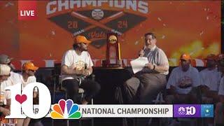 'It's about unity' | Tony Vitello speaks in Market Square during College World Series celebration