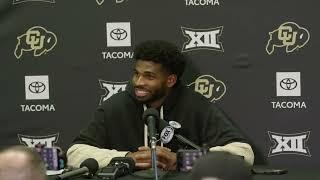 Football Postgame Press Conference Kansas -  Shedeur Sanders