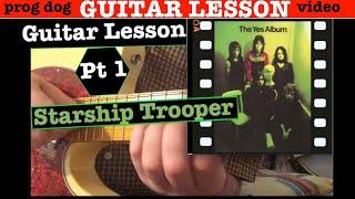 YES "Starship Trooper" GUITAR LESSON (intro sect.) (1/4)