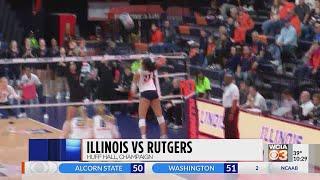 HIGHLIGHTS: Illini volleyball sweeps Rutgers