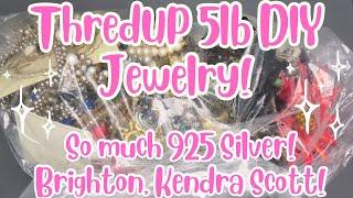 925 Silver, Brighton, Kendra Scott & More! ThredUP 5lb DIY Jewelry Jar Unboxing!