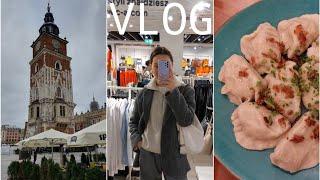 Krakow VLOG. Лето закончилось, прогулка по Кракову, шопинг и традиционная еда 