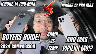 IPHONE 14 PRO MAX VS IPHONE 13 PRO MAX - 48MP VS 12MP CAMERA ANO BAGAY SAYO?! | Comparison 2024 |
