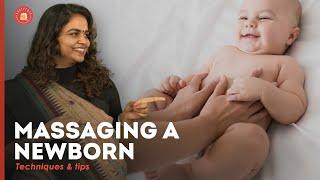 How to Massage A Newborn (Indian Style) / How to massage a New born Baby-Techniques & Tips