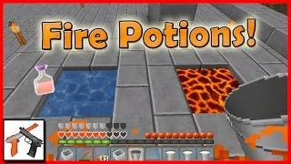 Minecraft: Fire Resistance Potion and Lava (Nether) Survival Test & Fire Protection Equipment Demo