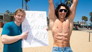 Challenging random people at Muscle Beach   //   ft. Brandon William