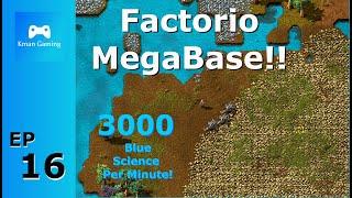 Factorio lets play: Megabase! - 3000 Blue Science per minute - Ep16