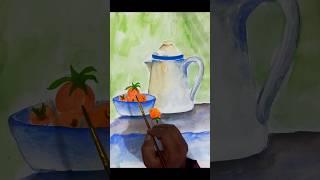 Still life drawing water colour.  #art #music #painting #shortvideo #drawing #trending #reels