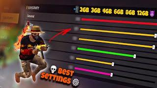 Free Fire Headshot setting 2025 ️ Best Sensitivity Settings ️| Sensitivity + HudSettings Free Fire