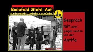 Bielefeld Steht Auf - Zwei Jugendliche von der Antifa melden sich zu Wort, Demo, Bielefeld, 6.7.2024