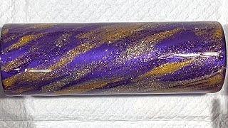 Royal Purple Mica-Glue Glitter Swirl Resin Tumbler