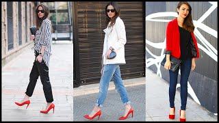 How to Wear Red Heels - Outfit Ideas