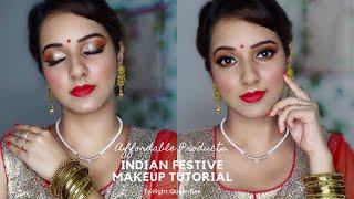 Indian Festive Makeup Tutorial | Brown Smokey Eyes | Twilight QueenBee