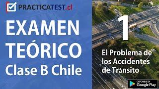  EXAMEN TEÓRICO DE CONDUCIR  CLASE B: TEMA 1 CONASET  TEST CLASE B DE EDUCACIÓN VIAL