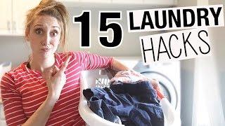 15 Laundry HACKS to make Laundry Faster + Easier! | Jordan Page