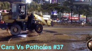 Cars Vs Mega Potholes #37 | Even Dozer Avoids Them