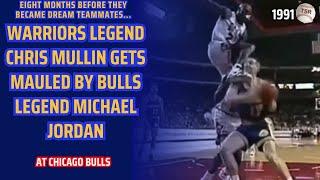 Warriors F Chris Mullin Mauled By Michael Jordan