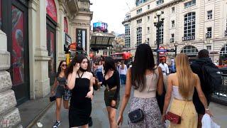 London Walking Tour | London West End Summer Walk 2021 | Around Piccadilly Circus | June Reopen | 4K