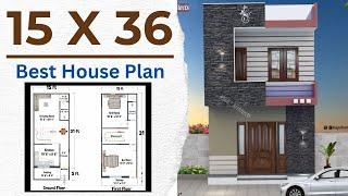 15 x 36 ft House Plan | 15x36 House Design | 18x36 Ghar ka Naksha | East Facing House Plan