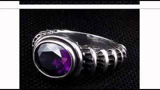 Amethyst Mens Rings on Bikerringshop