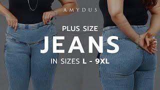Plus-size jeans with the best fit! Amydus jeans in sizes upto 9XL