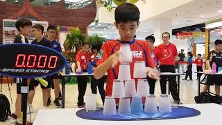 Ian and Brandon prelims in Seremban Prima Stacking Championships