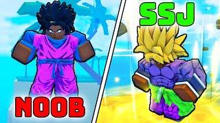 Noob To SUPER SAIYAN in Roblox DRAGON BALL