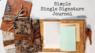 Simple Single Signature Journal with Wallpaper cover - with Kerry