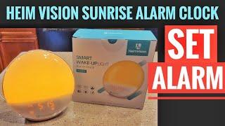 SET ALARM Heim Vision SunRise Alarm Clock A80S Wake Up Light