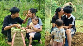 Thanh and her single mother harvested melons to sell at the market. Thanh helped cook