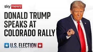 Donald Trump holds a rally in Colorado - 25 days away from the US election