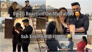 Swati’s Reaction On My Tattoo  | Emotional Hogyi Mom Bhi  @rajatbornstar #couplevlog #tattoo