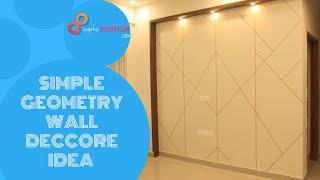 Easy Geometric Wall Pattern Design  |  AapkaPainter | Wall Painting