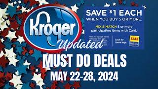 *NEW FREEBIE* Kroger UPDATED (Again) Must Do Deals for 5/22-5/28 | More Mega + FREEBIE
