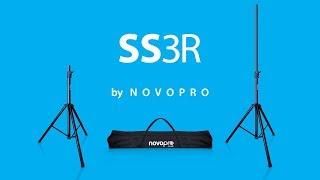 Novopro SS3R - a pair of premium speaker stands with auto height lock, air cushioning & carry bag HD