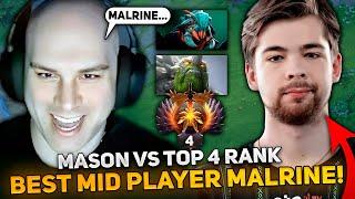 MASON vs TOP 4 RANK BEST MID PLAYER MALRINE! | WEAVER CARRY by MASAO DOTA 2!