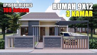 DESAIN RUMAH 9X12 M DENGAN 3 KAMAR TIDUR