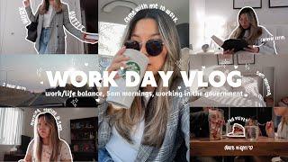 [9-5 work vlog]‍️ working in the government with a psych degree + work/life balance