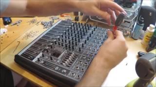 Cleaning Scratchy Pots and Faders Mackie ProFX12 Mixer