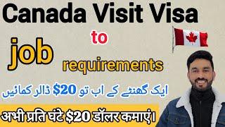 Canada Visit Visa to Job requirements