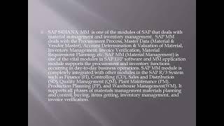 Proexcellency provides S4HANA MM/SAP MM(Material  Management) online training.