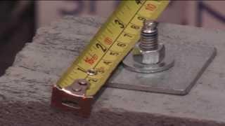 SureHit Hand Setting Installation Tool with Measurements in Aircrete